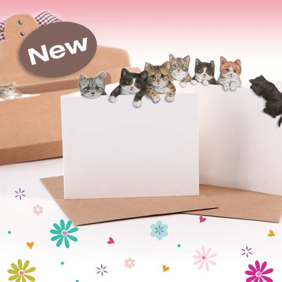 little kittens note cards